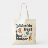 De beste Godmother retro ter wereld Tote Bag (Achterkant)