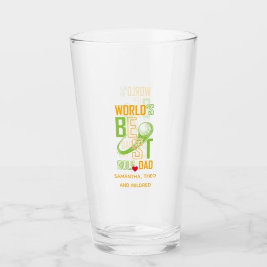 De beste Golfvader ter wereld | Papa Gifts Glas (Voorkant)
