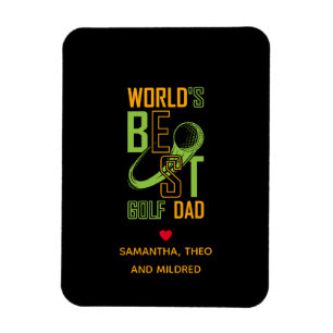 De beste Golfvader ter wereld   Papa Gifts Magneet