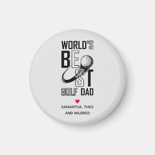 De beste Golfvader ter wereld | Witte pap Gifts Magneet (Voorkant)