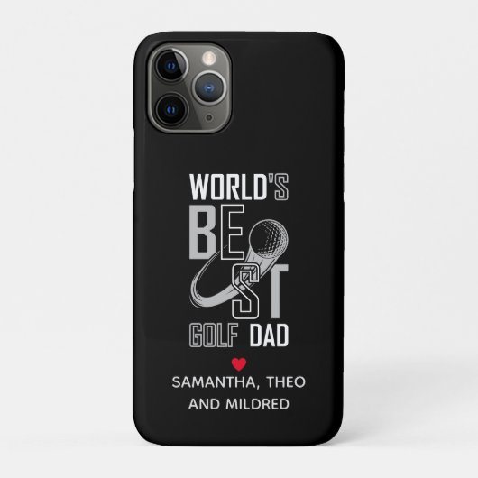 De beste Golfvader ter wereld | Zwarte en witte pa Case-Mate iPhone Case (Achterkant)