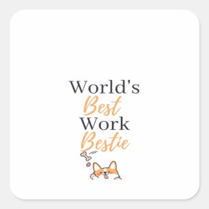 De beste grafisch medewerker ter wereld vierkante sticker