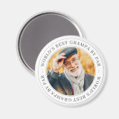 De beste Grampa van de wereld met een simpele foto Magneet (Voorkant / Achterkant)