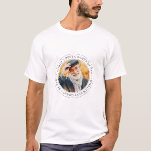 De beste Grampa van de wereld met een simpele foto T-shirt
