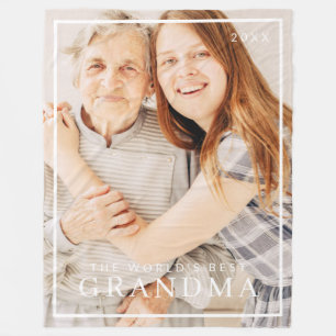 De beste Grandma Photo Holiday van de moderne Eenv Fleece Deken
