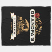De beste Grandpas Play Trains Steam Engine Fleece Deken (Voorkant (Horizontaal))