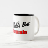 De beste grasmie ter wereld tweekleurige koffiemok (Voorkant rechts)