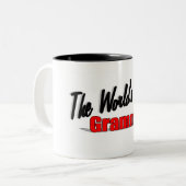 De beste grasmie ter wereld tweekleurige koffiemok (Voorkant links)