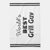 De beste Grill-man ter wereld Theedoek (Verticaal)