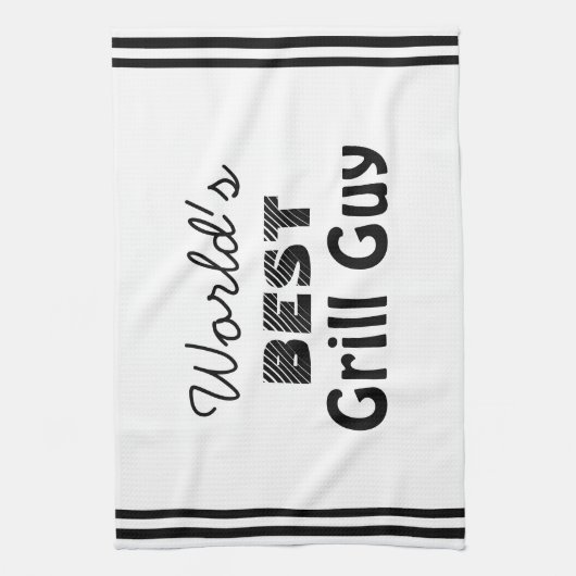 De beste Grill-man ter wereld Theedoek (Verticaal)