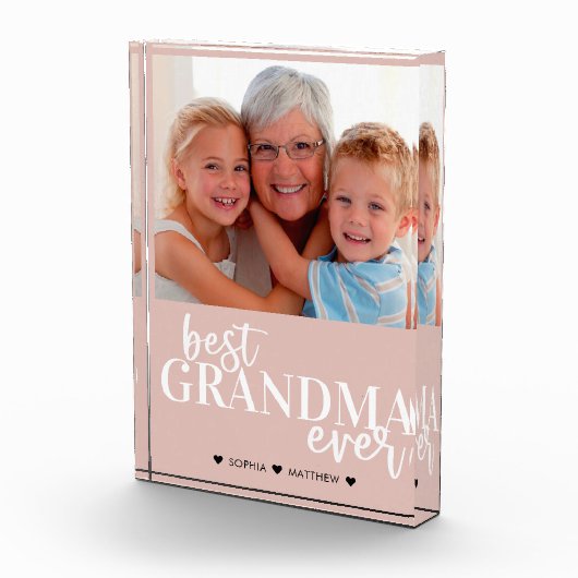 De beste grootma heeft ooit roze witte foto Blok (Rechts)