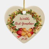 De beste grootmoeder Antiek kerstmis ter wereld Keramisch Ornament