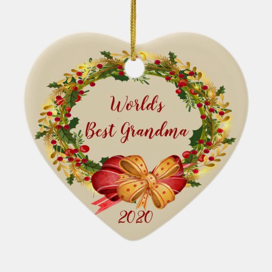 De beste grootmoeder Antiek kerstmis ter wereld Keramisch Ornament (Achterkant)