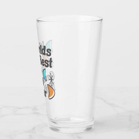 De beste grootmoeder retro glas (Links)