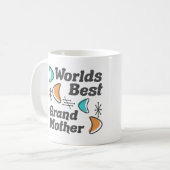 De beste grootmoeder retro koffiemok (Voorkant links)