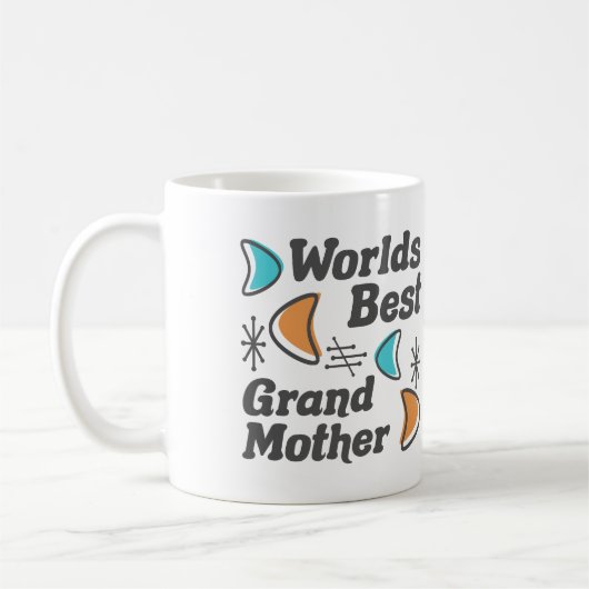 De beste grootmoeder retro koffiemok (Links)