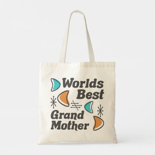 De beste grootmoeder retro tote bag (Achterkant)