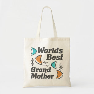 De beste grootmoeder retro tote bag