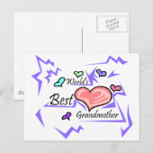 De beste grootmoeder ter wereld briefkaart (Voorkant / Achterkant)