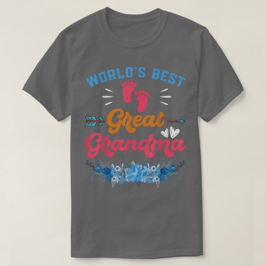 De beste grootmoeder ter wereld, gepromoot naar Gr T-shirt (Design voorkant)