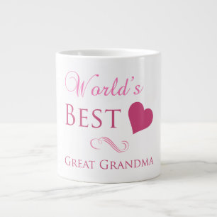 De beste grootmoeder ter wereld (hart) grote koffiekop