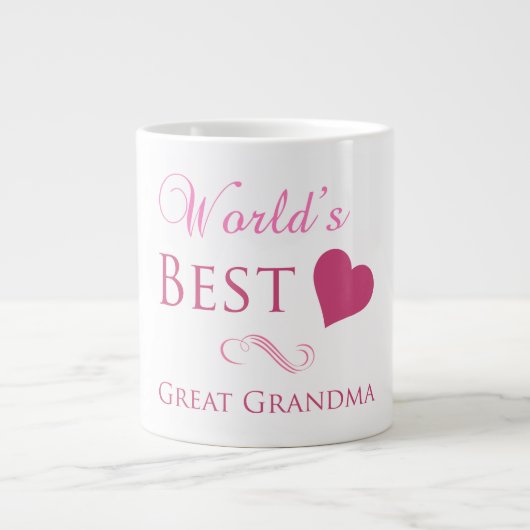 De beste grootmoeder ter wereld (hart) grote koffiekop (Voorkant)