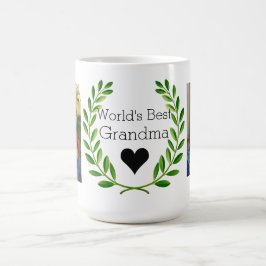 De beste grootmoeder ter wereld met twee foto's koffiemok