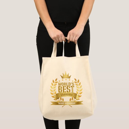 De beste grootmoeder ter wereld, oma Gold Tote Bag (Voorkant (product))