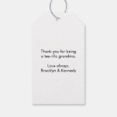 De beste grootmoeder van Par Golf Nana Gram Golfer Cadeaulabel (Achterkant)