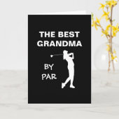 De beste grootmoeder van Par Golf Nana Gram Golfer Kaart (Gele Bloem)