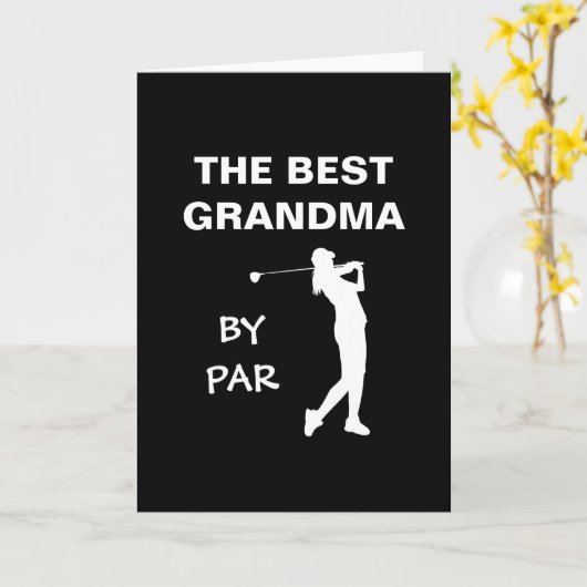 De beste grootmoeder van Par Golf Nana Gram Golfer Kaart (Gele Bloem)