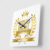 De beste grootouders ter wereld vierkante klok (Hoek)