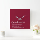 De beste grootouders van de wereld ooit, Burgundy Vierkante Klok (Huis)