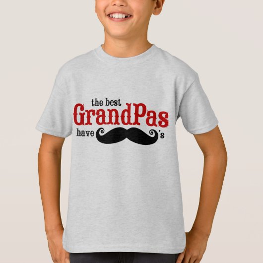 De beste grootpas heeft snor-T-shirt T-shirt (Voorkant)