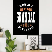 De beste grootvader ter wereld poster (Thuiskantoor)