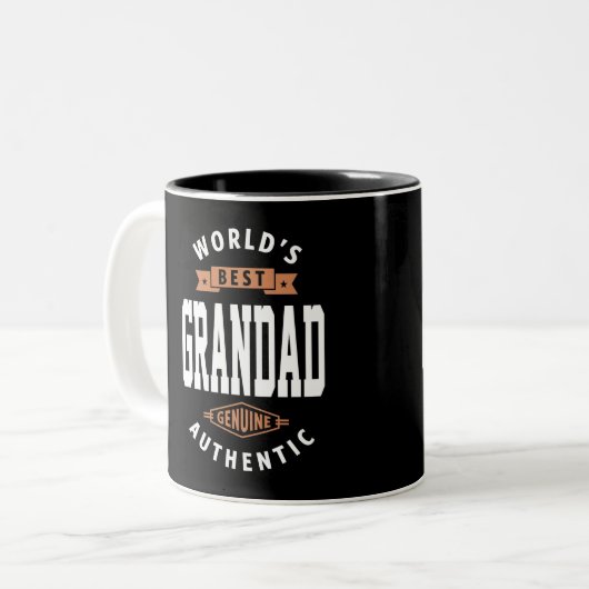 De beste grootvader ter wereld tweekleurige koffiemok (Voorkant links)