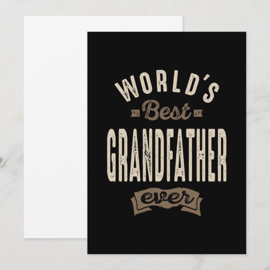 De beste grootvader van de Mannen wereld, Ever Gif Bedankkaart (Voorkant / Achterkant)