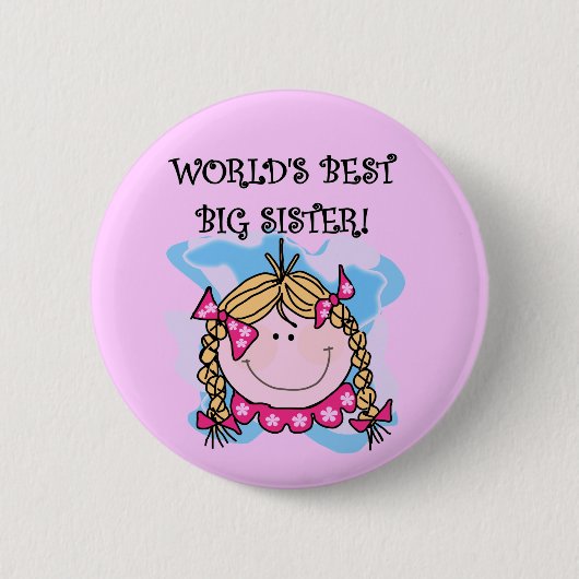 De beste grote zusjesT-shirts en cadeautjes in de Ronde Button 5,7 Cm (Voorkant)