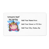 De beste grote zuster-cadeautjes van Blond World Etiket (Voorkant)