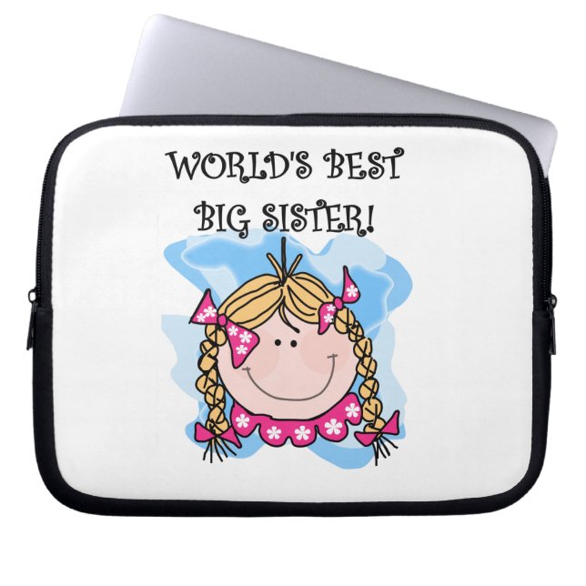 De beste grote zuster-cadeautjes van Blond World Laptop Sleeve (Voorkant)