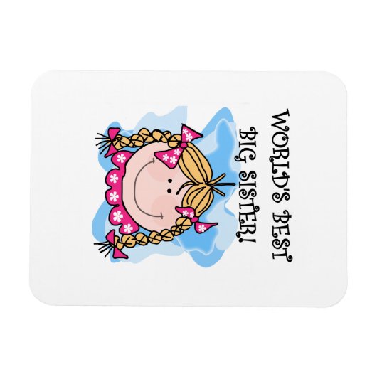 De beste grote zuster-cadeautjes van Blond World Magneet (Horizontaal)