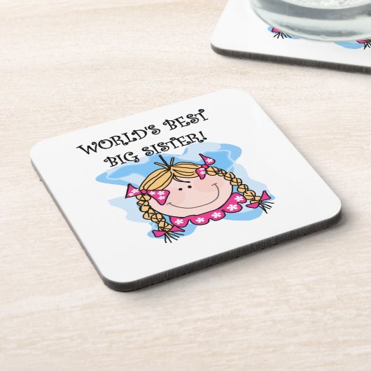 De beste grote zuster-cadeautjes van Blond World Onderzetter (Linkerzijde)