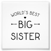 De beste grote zuster ter wereld foto afdruk (Voorkant)