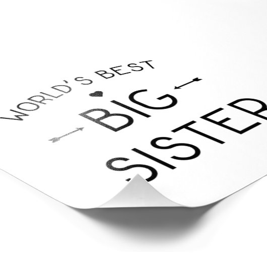 De beste grote zuster ter wereld foto afdruk (Hoek)