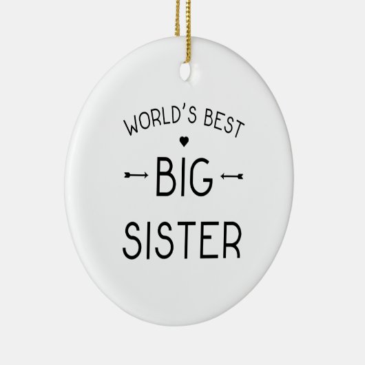 De beste grote zuster ter wereld keramisch ornament (Rechts)