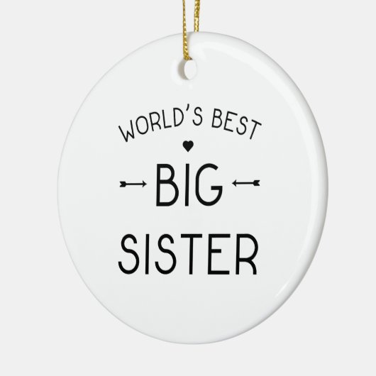 De beste grote zuster ter wereld keramisch ornament (Links)
