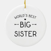 De beste grote zuster ter wereld keramisch ornament (Achterkant)