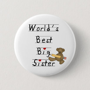 De Beste Grote Zuster van de wereld Ronde Button 5,7 Cm