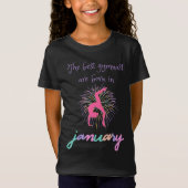 De beste gymnast wordt geboren in januari t-shirt (Voorkant)