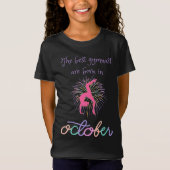 De beste gymnast wordt geboren in oktober t-shirt (Voorkant)